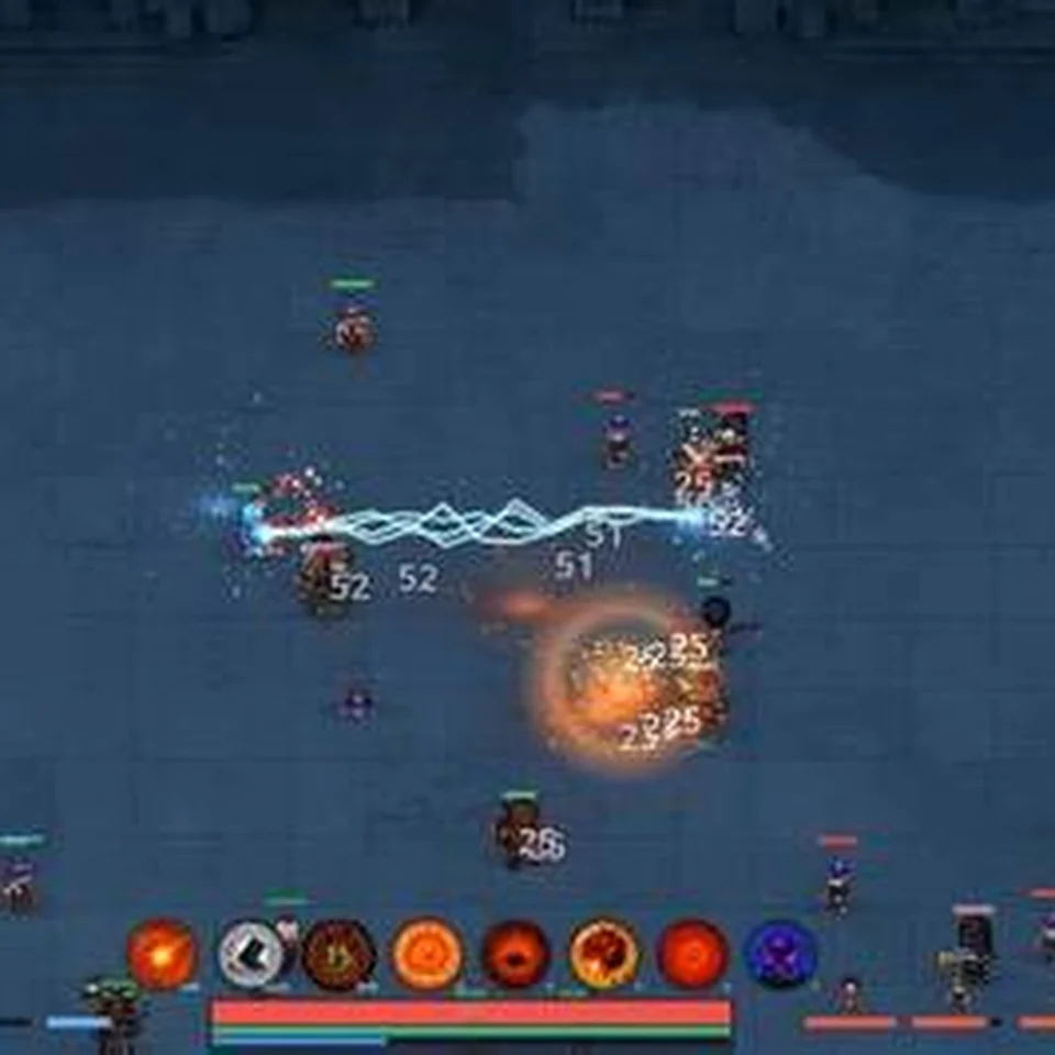 Arena combat with spell effects used as a supporting visual for Iron Gate.