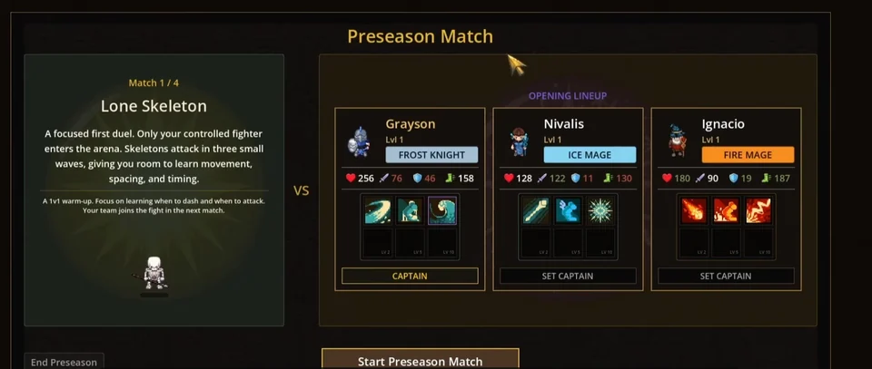 Preseason tutorial